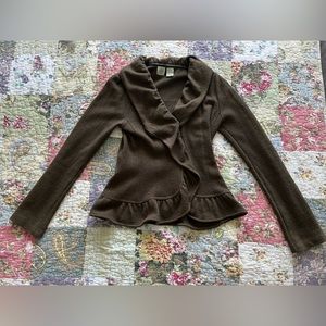 Anthropologie wool olive green jacket